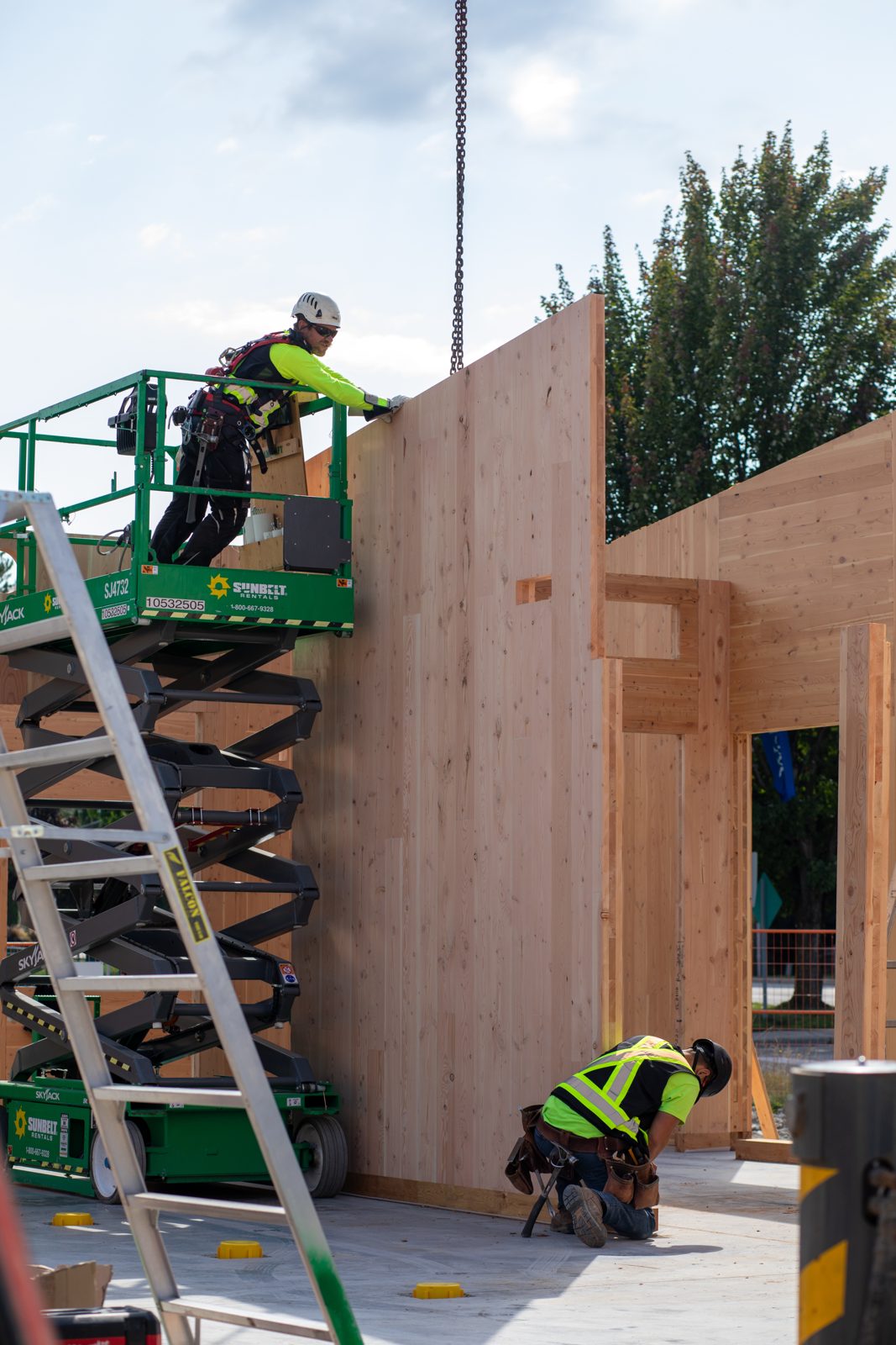 The Confluence under construction, mass timber frame — photo 4