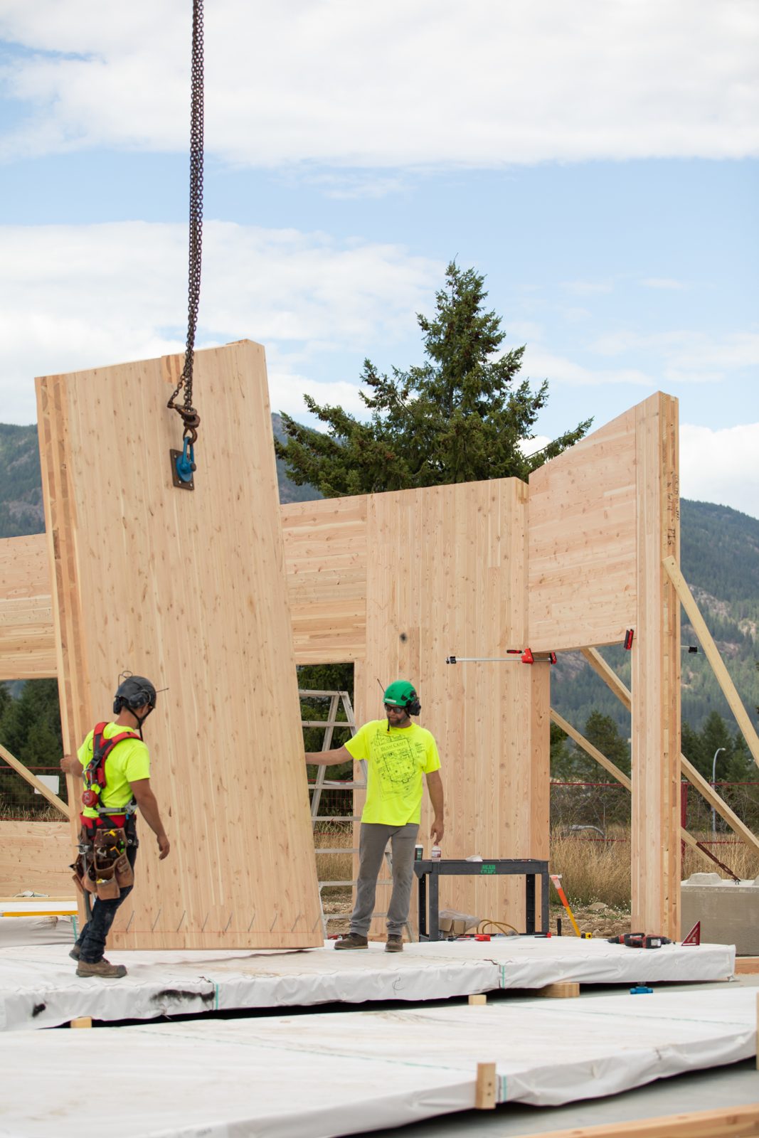 The Confluence under construction, mass timber frame — photo 3